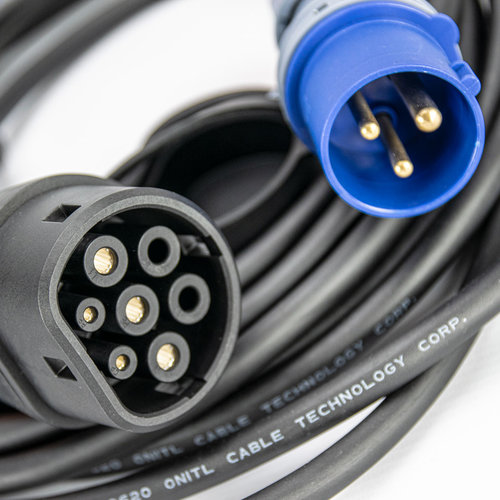 Hebei Shensi Type 2 portable charger for Blue CEE plug - 16A,1 phase | 7m