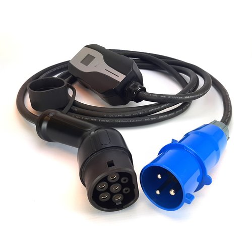 Honors Portable type 2 à CEE bleu 32A, 1 phase 10m