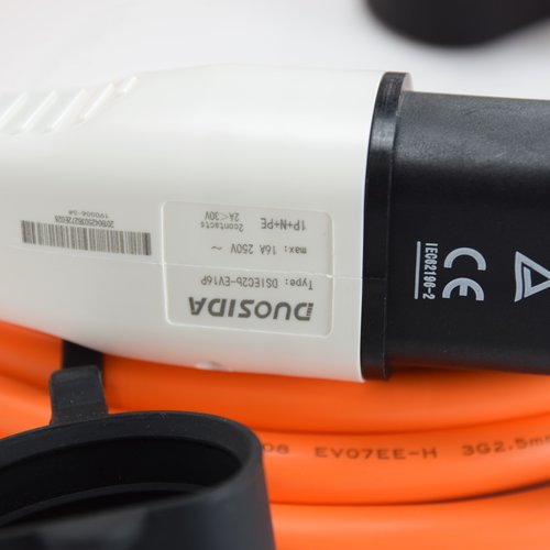 DUOSIDA Type 2 - Type 2 Laadkabel 16A 1 fase  | 6m