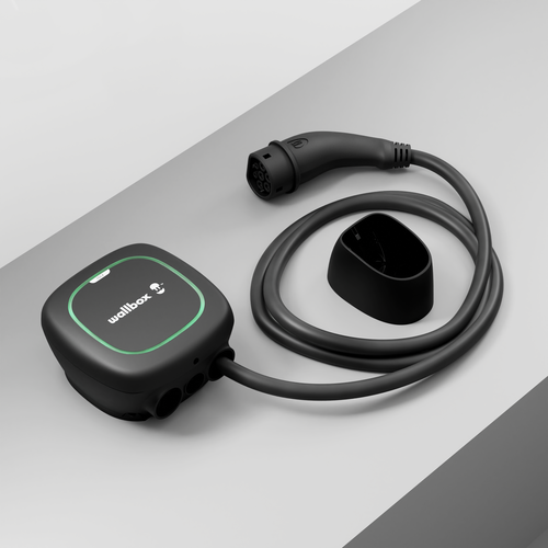 Wallbox Pulsar Max - Typ 2 Kabel - 3 Phasen 32A - schwarz und weiß