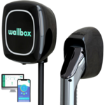 Wallbox Pulsar Plus | Laadpaal type 2 met Type 2 Laadkabel | 22kW | 3 fasen 32A | zwart en wit