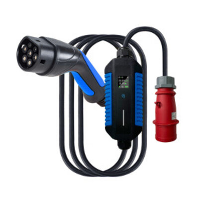 Type 2 Portable Laadpunt met Rode CEE 32A 3 fase