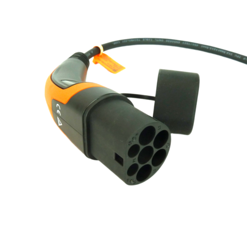 DUOSIDA Adaptateur de type 2, point de charge sur prise normale (Schuko), 1 phase, 16A | 0,5 m