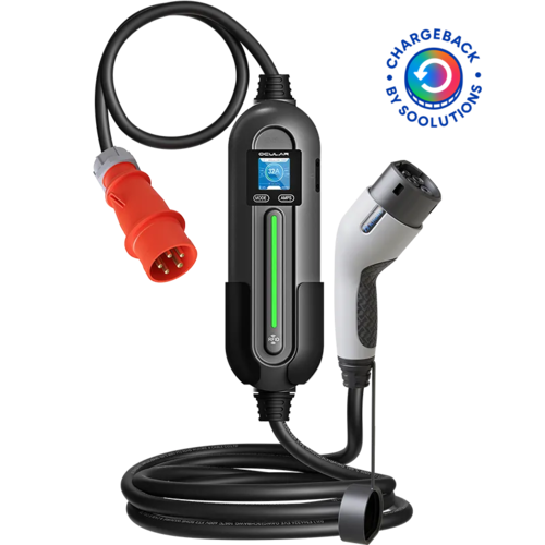 Soolutions ToGo draagbare lader — 22 kW 3-fase Type 2, OCPP, RFID & app-bediening (met/zonder ChargeBack)