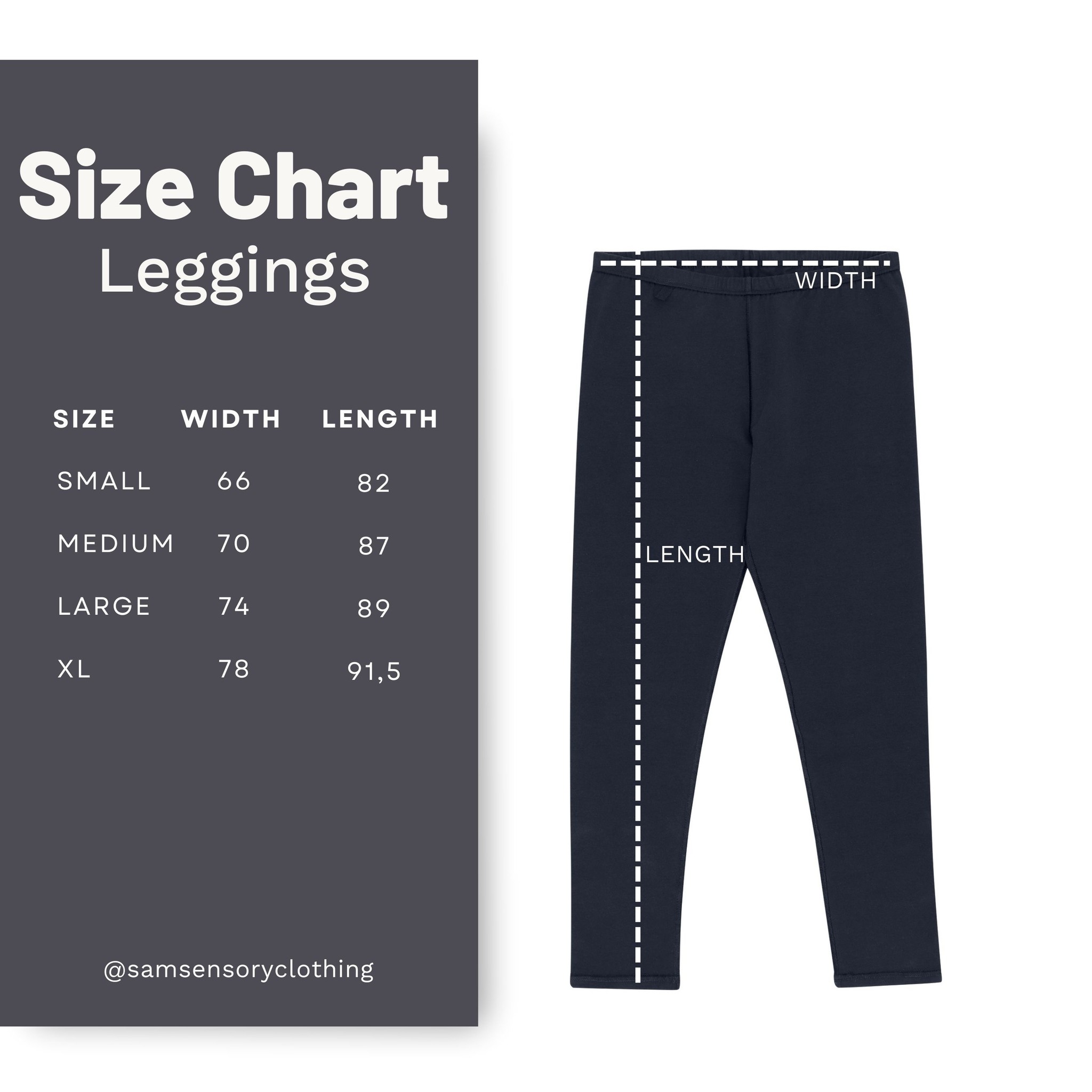 Size Guide adults - SAM, Sensory & More