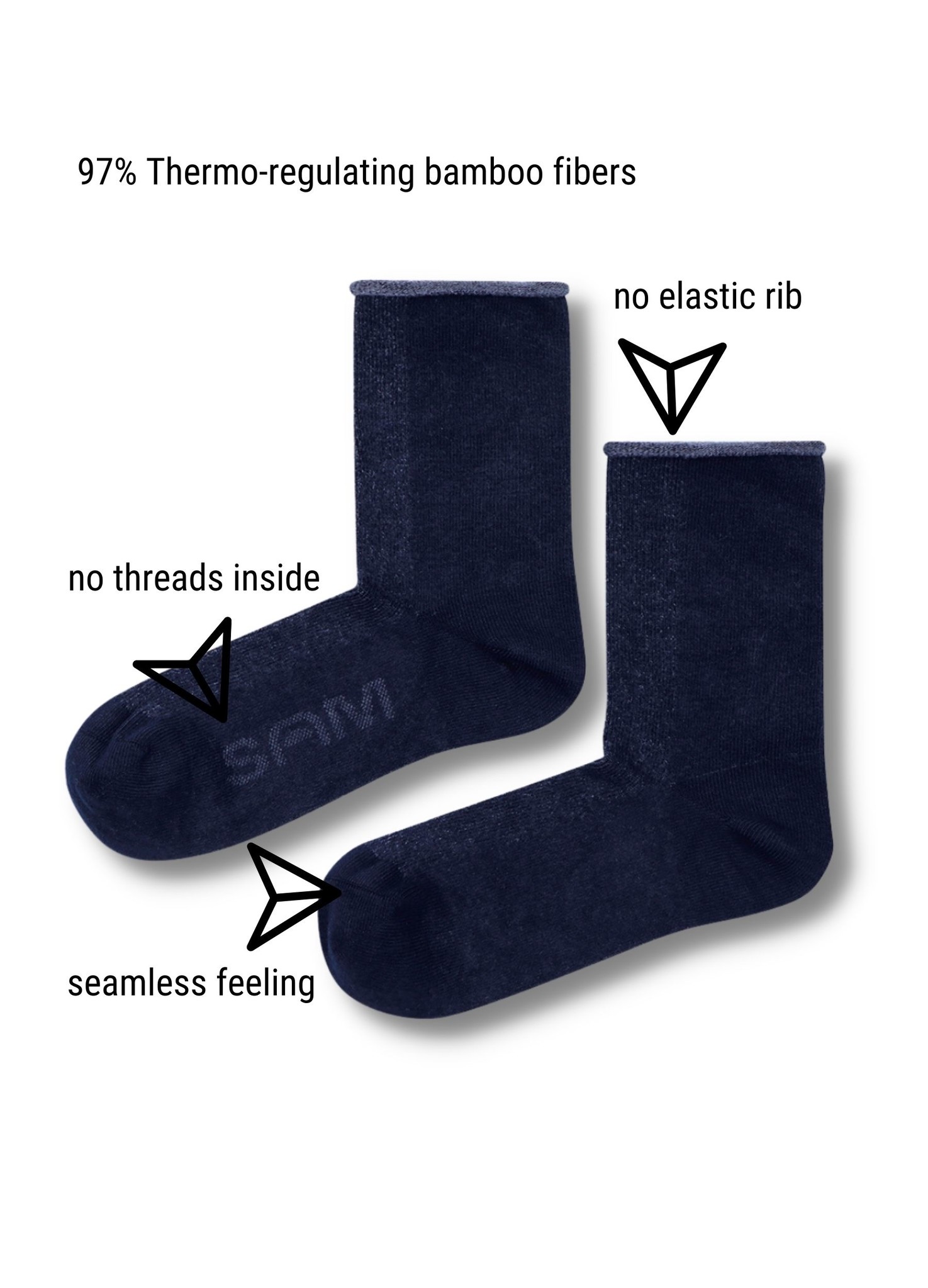 Seamless Seam Socks