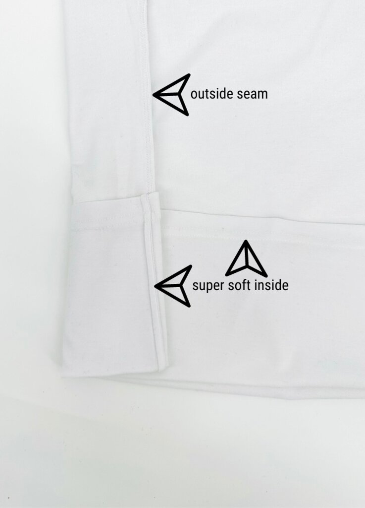 SAM T-SHIRT  |  blanc  sans couture super doux - Personnalisez avec un fidget chewy