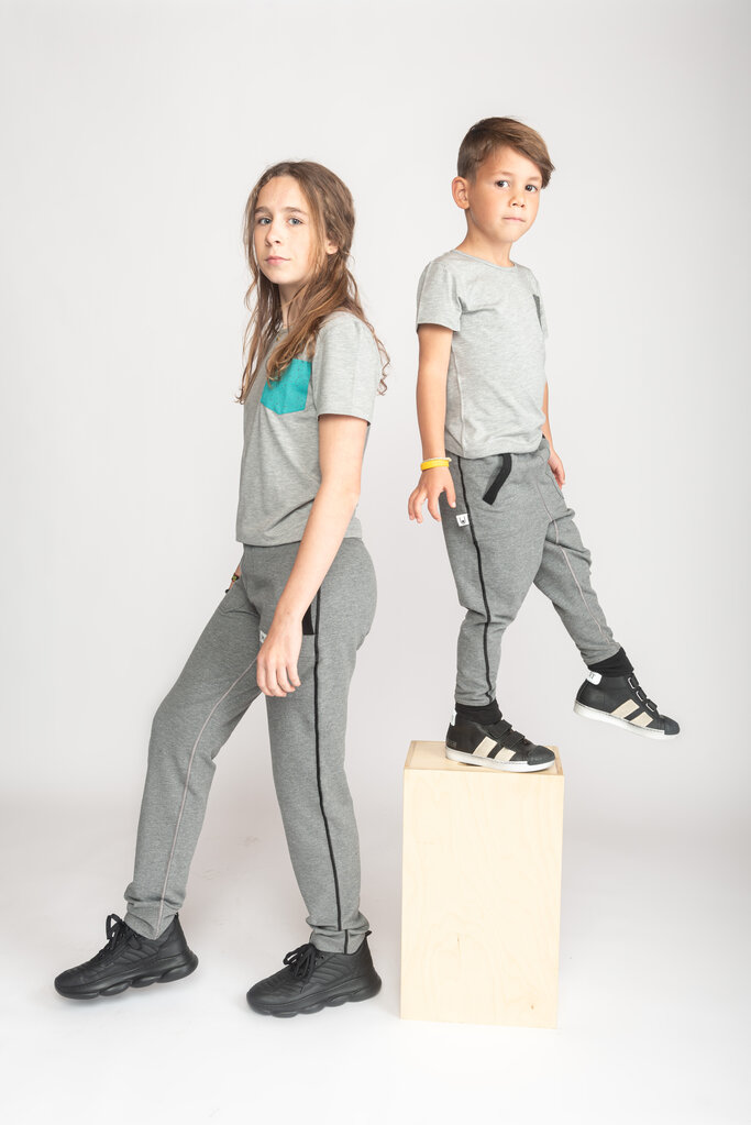 SAM Pantalon AIR BAGGY pour les enfants sensibles - Pas d'étiquettes ou de chatouilles! Gris