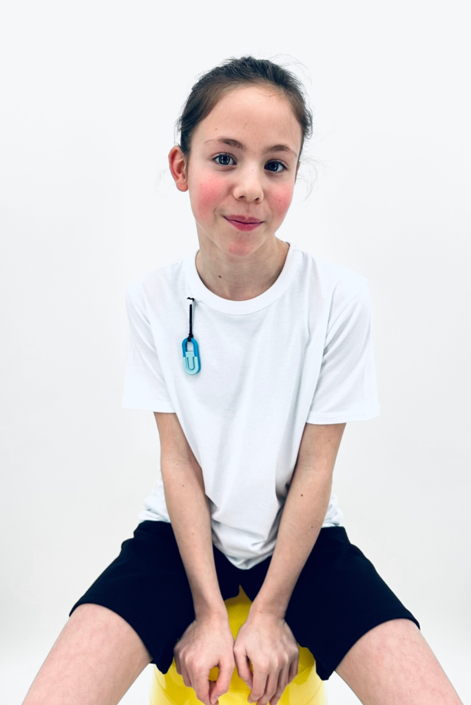 SAM T-SHIRT  |  blanc  sans couture super doux - Personnalisez avec un fidget chewy