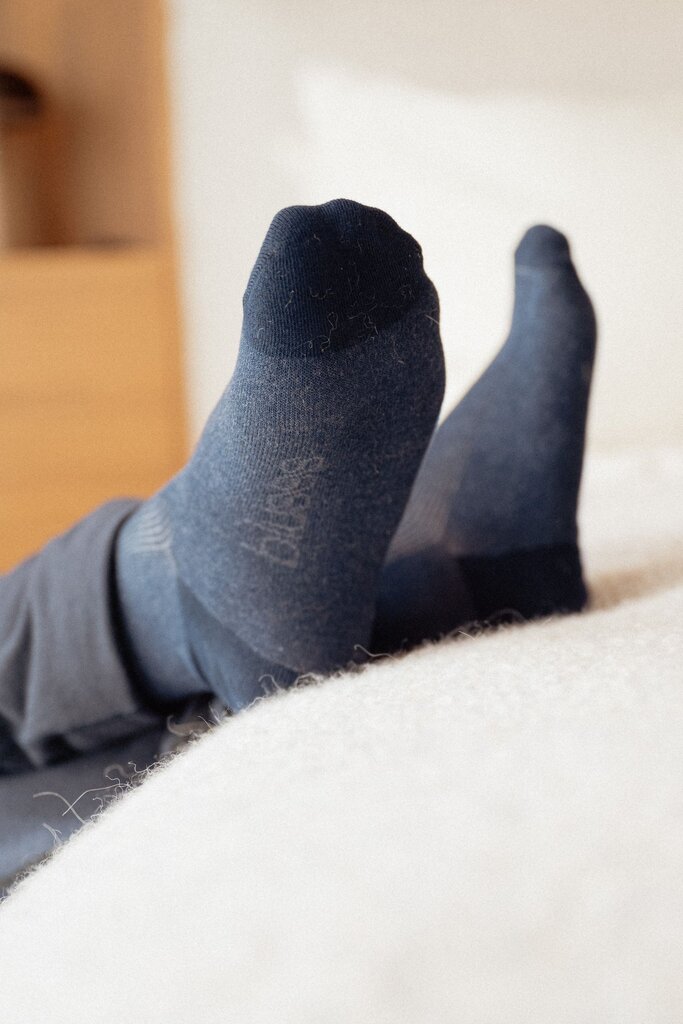 BLUSSS Chaussettes SENS bambou | Chaussettes ultra douces sans démangeaisons pour pieds sensibles | Bleu