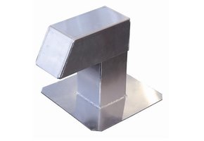 ALU dakdoorvoer 120 mm SINGLE