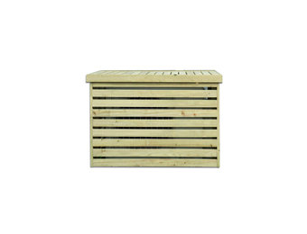 Houten split cover voor airco buitenunit LAC548