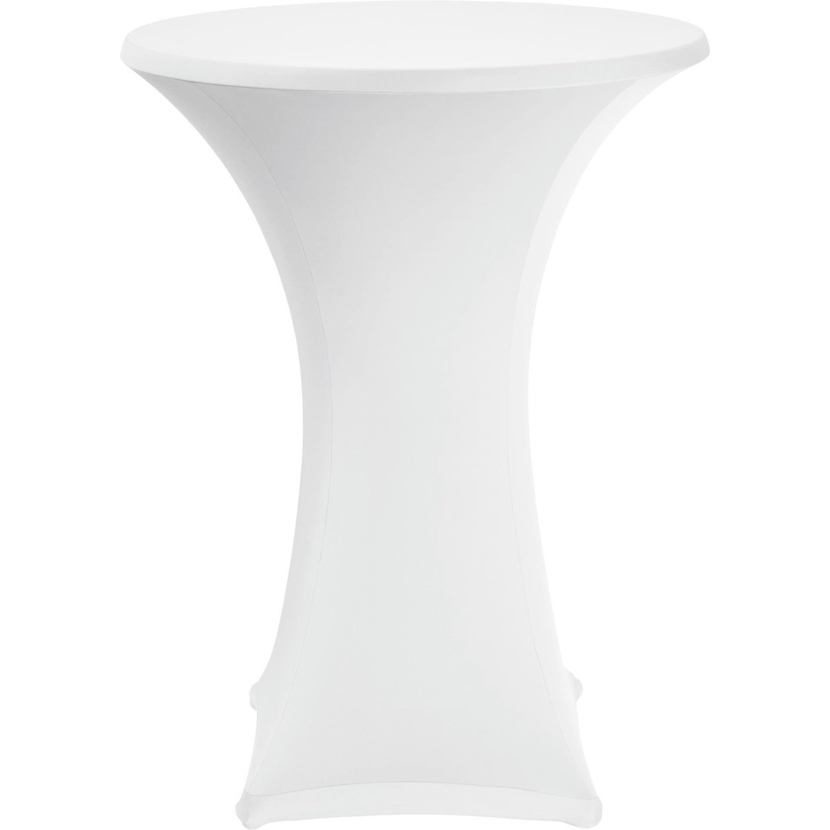 Stehtischbezug Ø 80 cm weiß