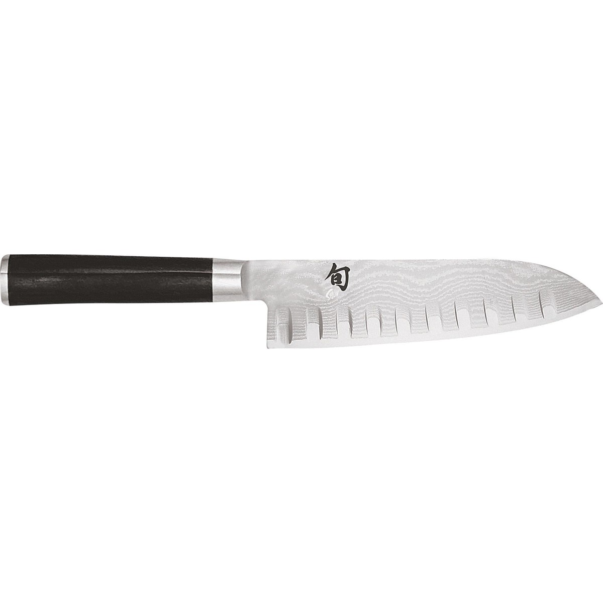 Shun Santoku mit Kullenschliff 18cm