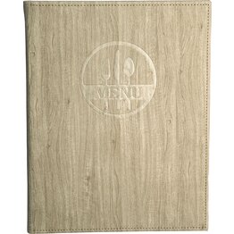 Speisekarte A4 "Madera" sand - NEU