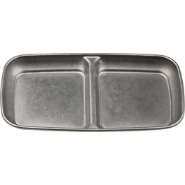 "Yoko" Schale 2 Felder, grau