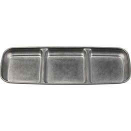 "Yoko" Schale 3 Felder, grau