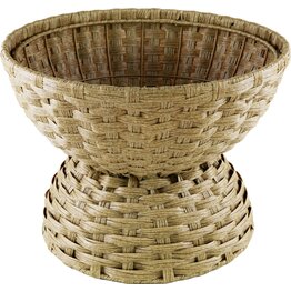 Korb rund, beige, Polyrattan