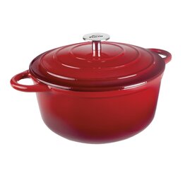 Kasserole mit Deckel rund, 2,5l rot - NEU