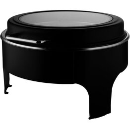 Chafing Dish rund, schwarz - NEU