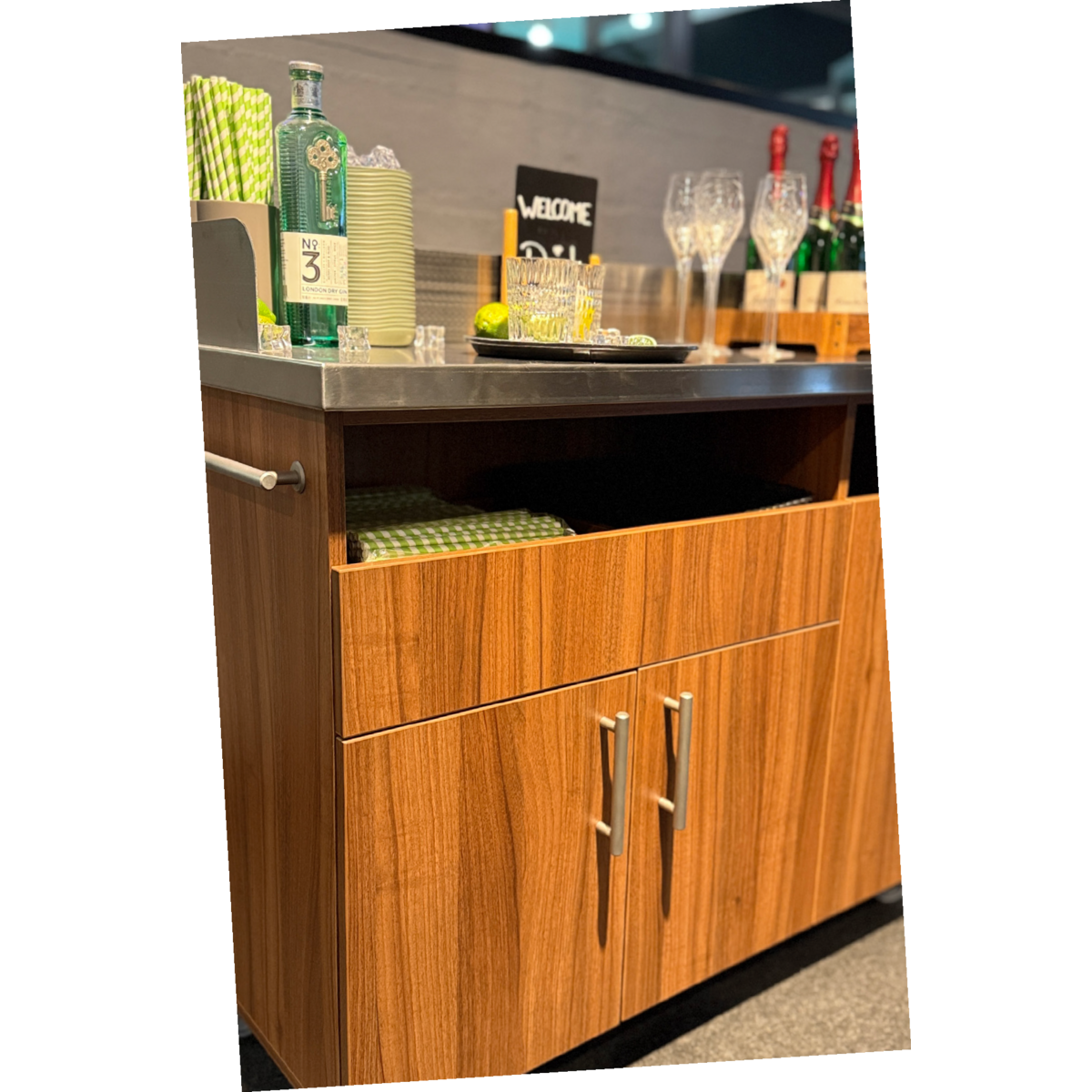 Mobile Servicestation Edelstahl V4A 1200mm