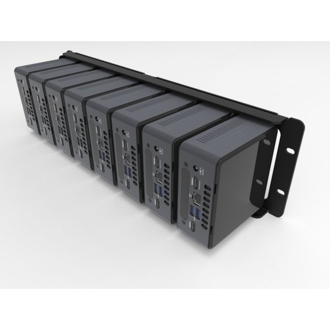 NUC 19inch 3U rack for 1-8 Intel NUC's (8 mounting plates included, expandable to  12x)