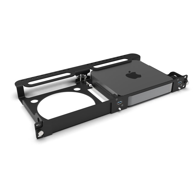 Mac Mini Rack Mount 1U for 1 or 2 Mac minis with cable management & 1 blank cover