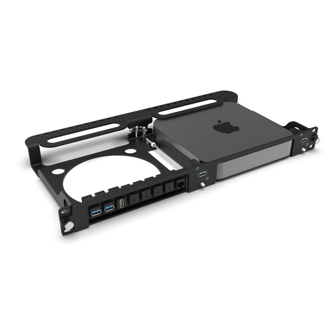 Mac Mini Rack Mount 19 inch 1U with cable management for 1 Mac mini & 8-slots I/O panel