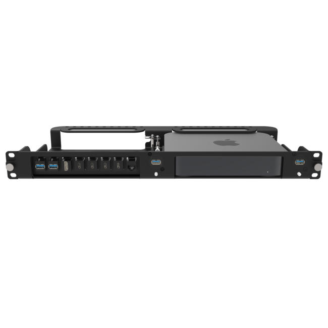 Mac Mini Rack Mount 19 inch 1U with cable management for 1 Mac mini & 8-slots I/O panel