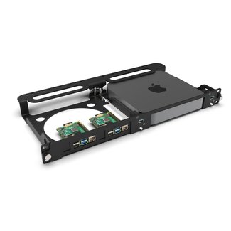 Mac Mini Rack Mount for 1 Mac mini & 1 or 2x Raspberry Pi