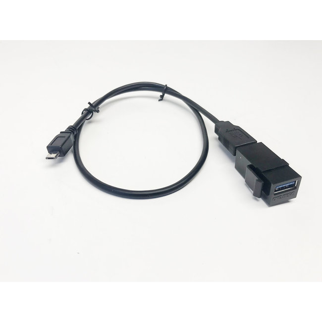 USB connector/insert met afneembare kabel USB-micro > USB2.0 A