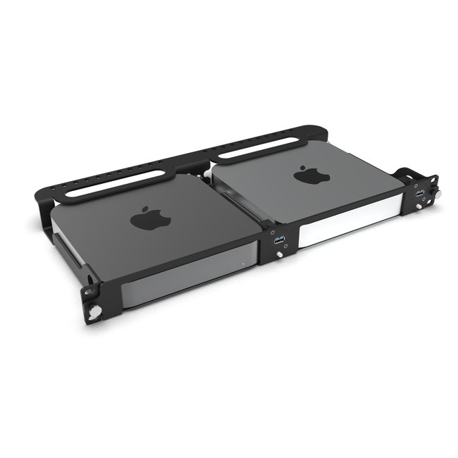 Mac mini mini Rack Mount 1U for 1 or 2 Mac minis with cable management