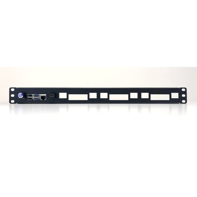 Snap-in momentary push button switch with a blue LED ring 3-9V