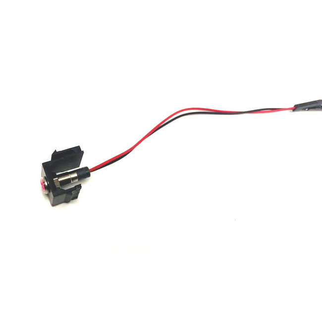 Snap-in LED Red 3-6V. Comes pre-wired with pin headers (2 wires)