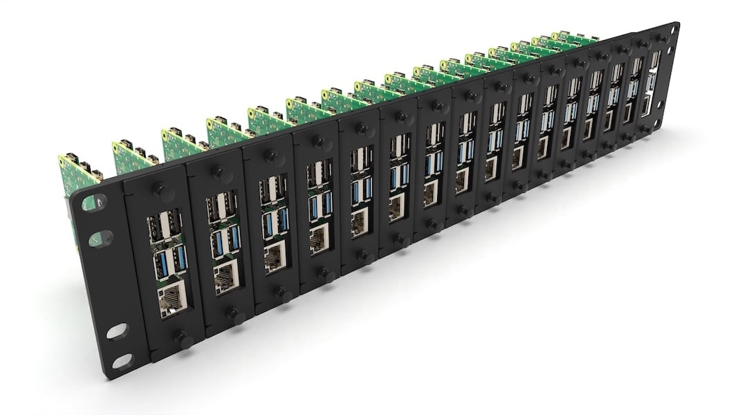 19 inch rack mount 2U for 16x RASPBERRY Pi - each Pi FRONT REMOVABLE! -  MyElectronics