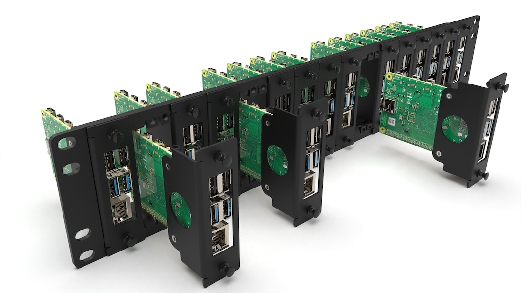 19 inch rack mount 2U for 16x RASPBERRY Pi - each Pi FRONT REMOVABLE ...