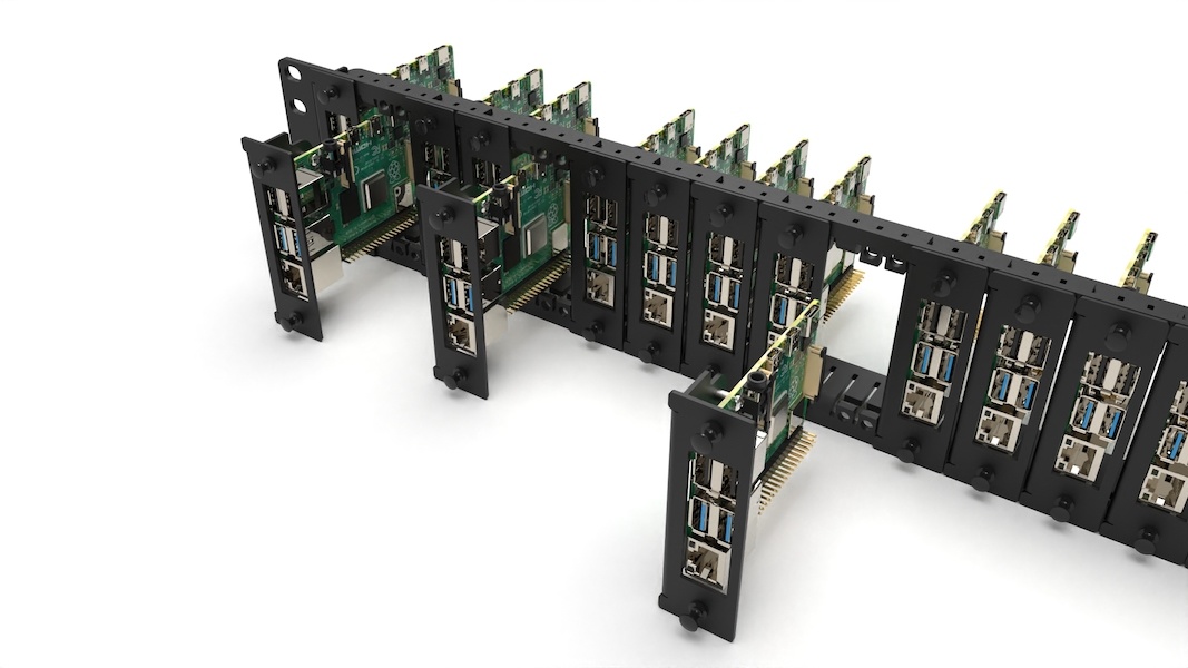 19 inch rack mount 2U for 16x RASPBERRY Pi - each Pi FRONT REMOVABLE ...