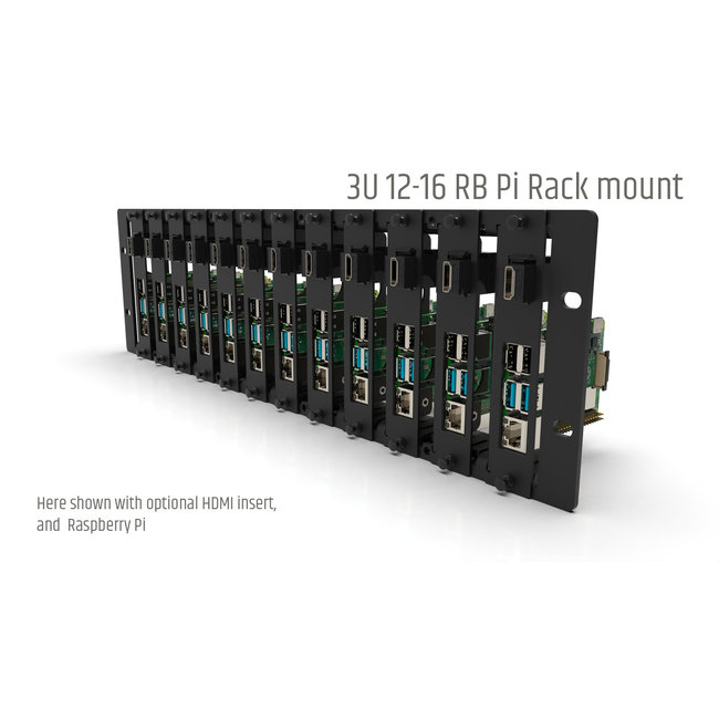 19 inch rack mount 3U for 12-16x RASPBERRY Pi - Pi FRONT REMOVABLE ...