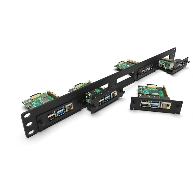 2 Raspberry Pi trays for Front-removable Raspberry Pi rack mount 2U 1-16 Pi's