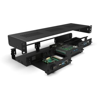 1U rack mount Pro Enclosed - FRONT REMOVABLE (frame only)