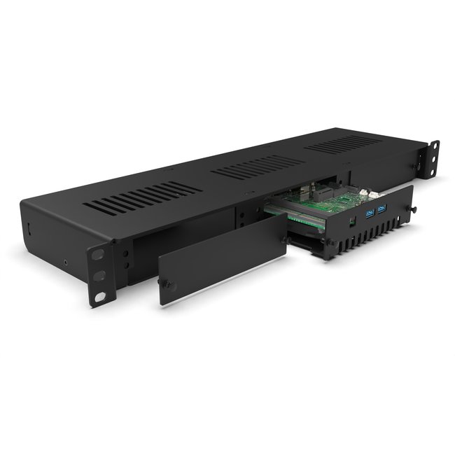 1U rack mount Pro Enclosed  1x NUC11/12/13 Pro Board (exp. to 3) - FRONT REMOVABLE