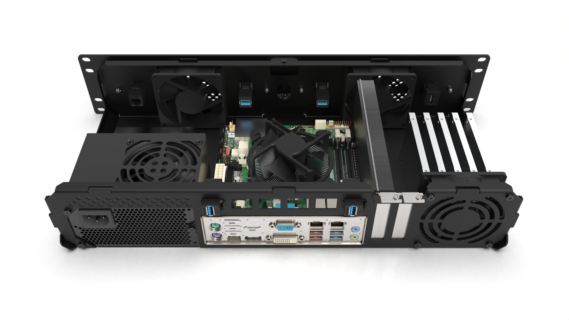 19 inch 2U mini-ITX case short depth - MyElectronics