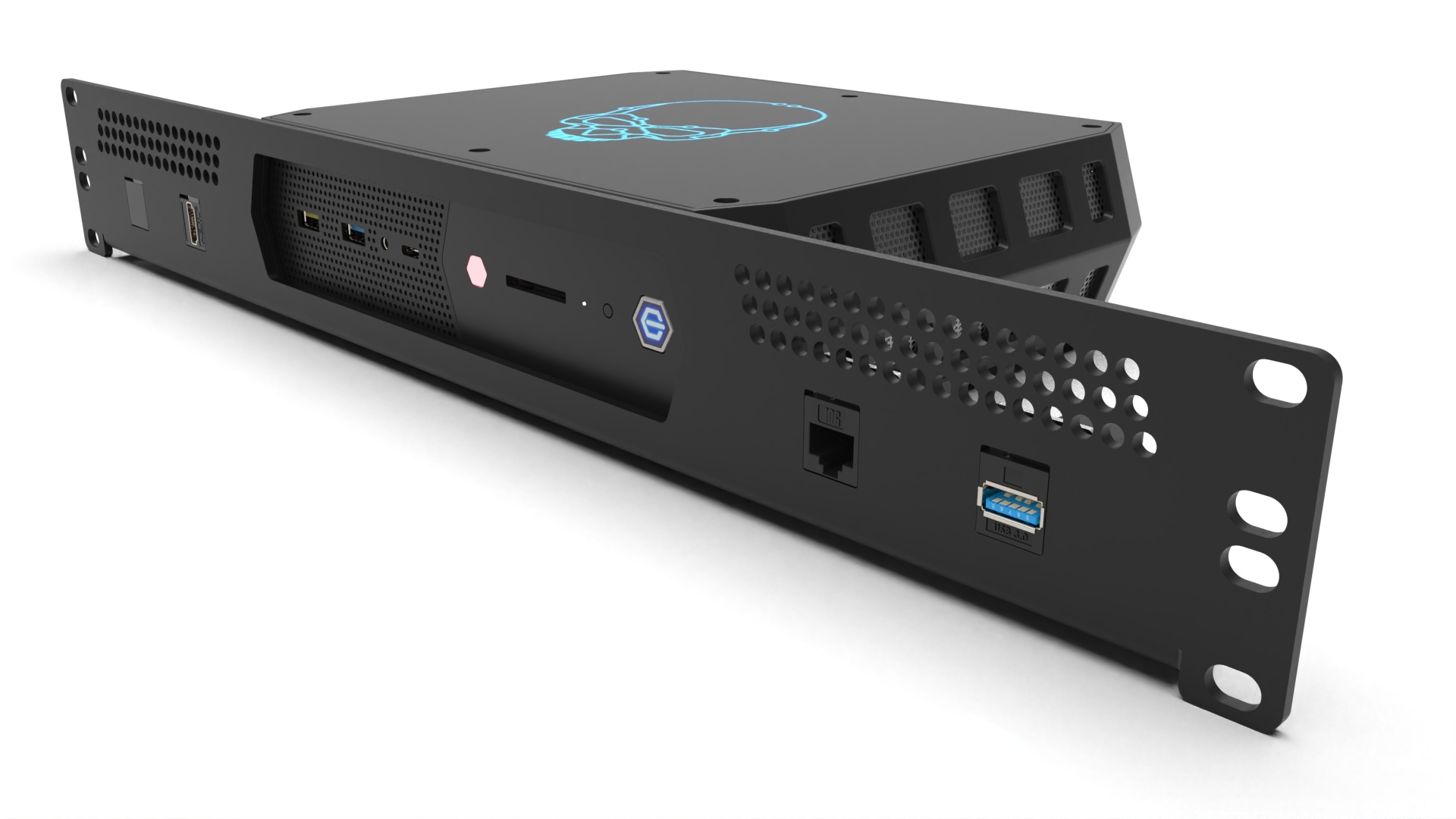 19 inch 1.5U NUC12 Enthusiast Rack mount for NUC12SNK Serpent Canyon
