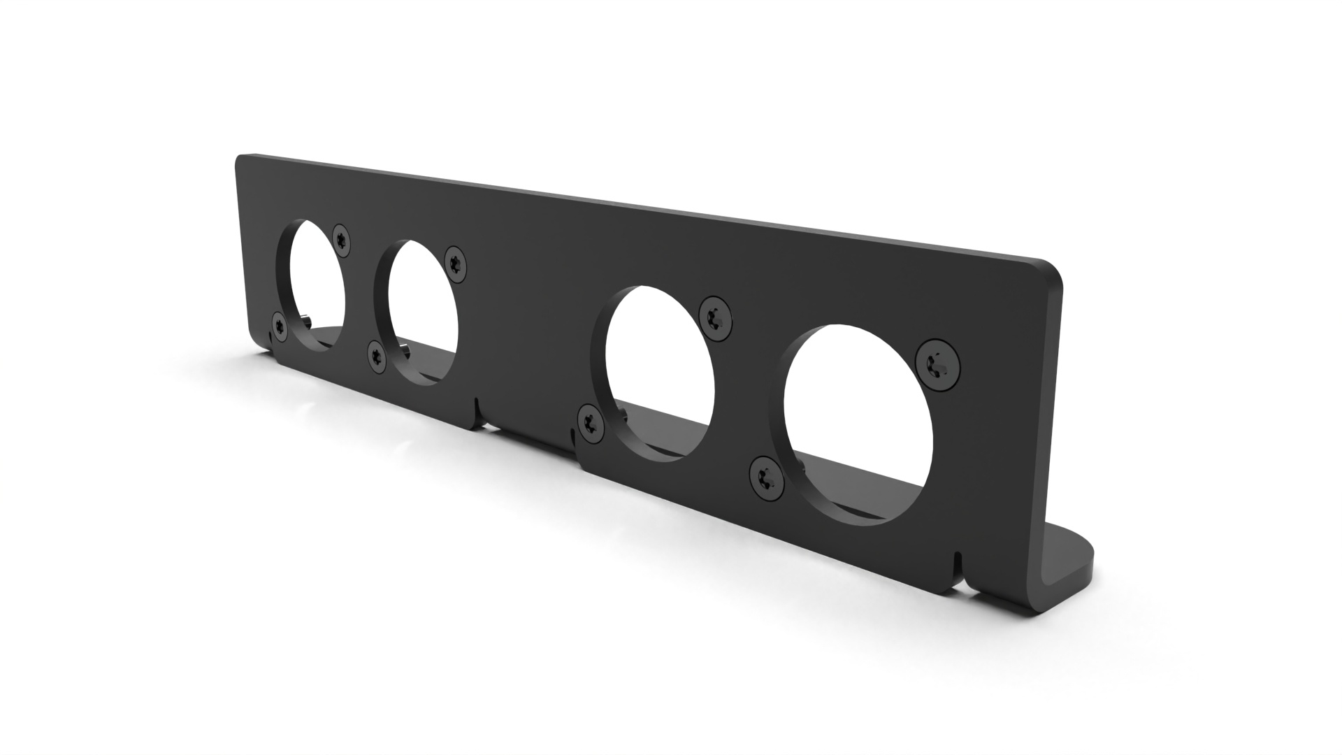 D-size connector panel for 4 connectors in MyElectronics rack mounts ...