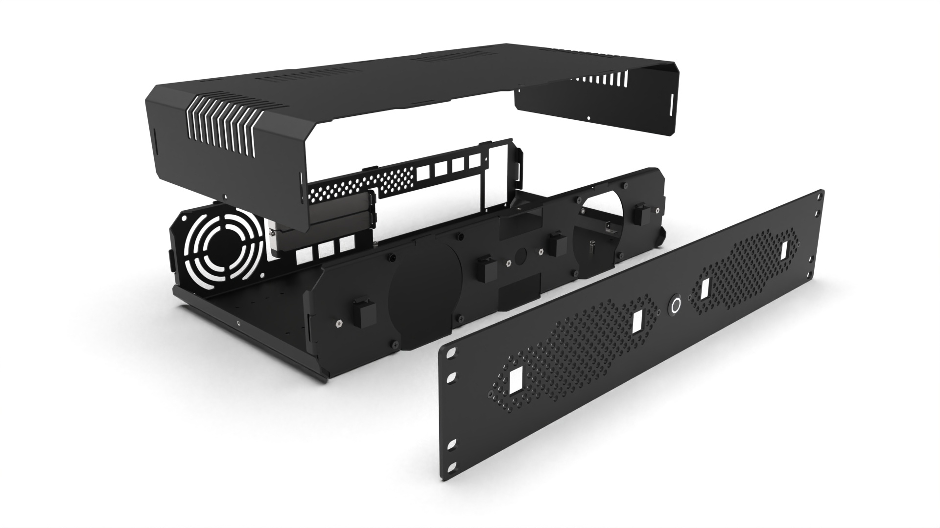 19 inch MiniITX Case 2U Short Depth Full PCI MyElectronics