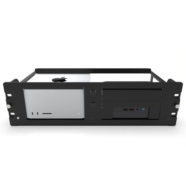 Mac Studio Rack Mount 19 inch for 1 Mac Studio & 1 NUC ('high' model)