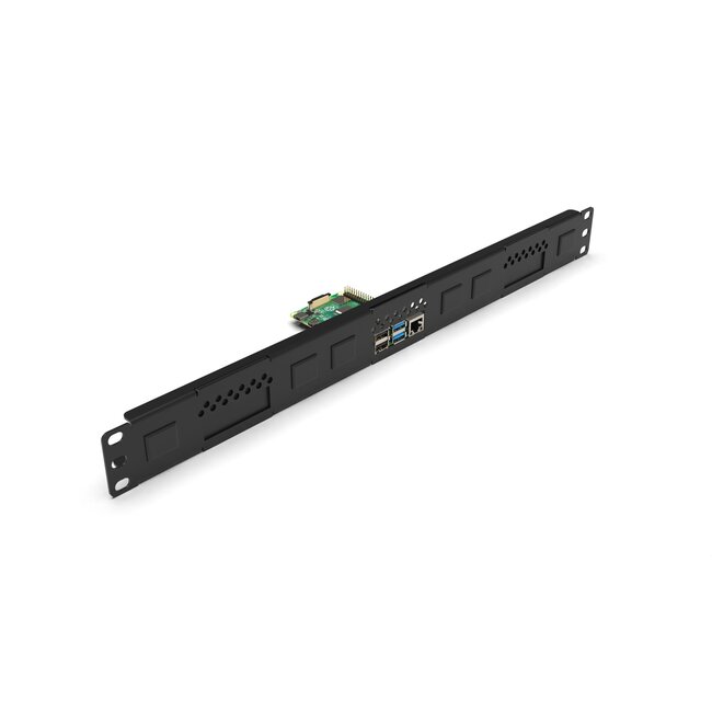19 inch Rack Mount 1U for 1-3 Raspberry Pi, including 2x blind cover