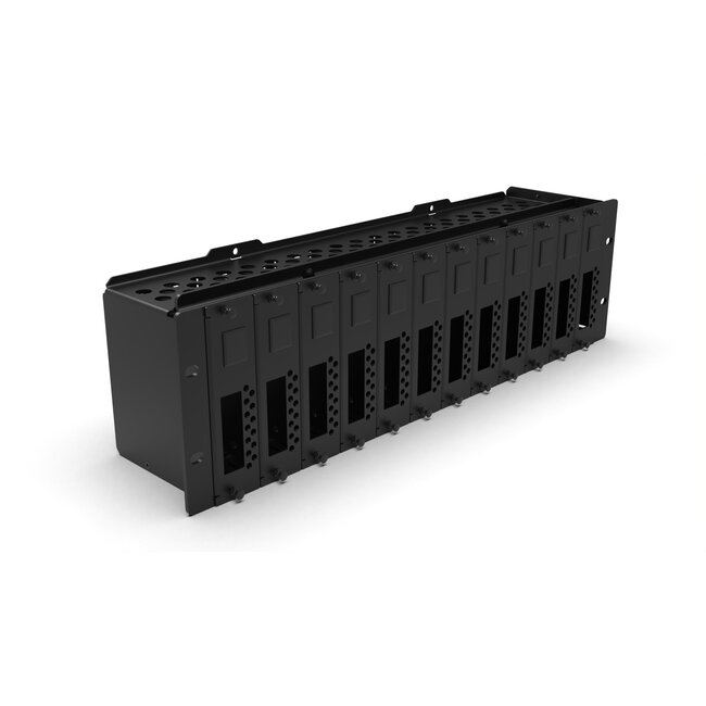 19 inch rack mount 3U Pro Enclosed for 12x RASPBERRY Pi - FRONT REMOVABLE