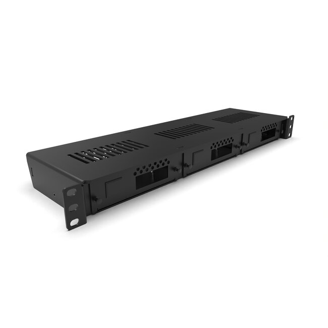 1U rack mount Pro Enclosed  3x Raspberry Pi - FRONT REMOVABLE