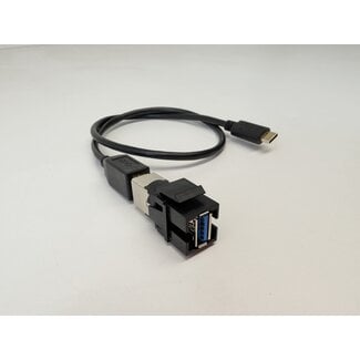 USB-A connector/insert with detachable USB-C cable